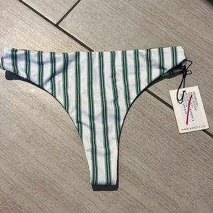 NWT Acacia Swimwear Bikini Brazil Bottoms in Print Lucky
